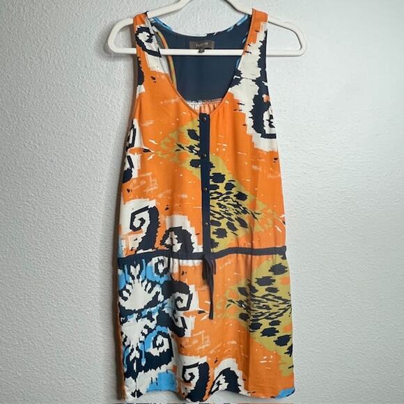 Harper Soul Revival Blue & Orange Summer Dress Size Small - Picture 4 of 15